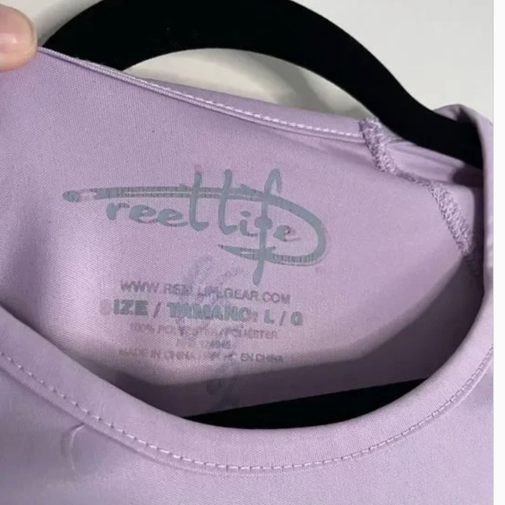 Reel Life violet long sleeve shirt large UPF Sun protection - Picture 4 of 6